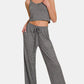 Zenana Drawstring Wide Leg Pants with Side Pockets