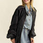 Davi & Dani Exposed Seam Zip Up Dropped Shoulder Jacket