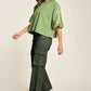 Davi & Dani Flap Pocket Mid Rise Cargo Pants