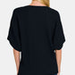 Zenana V-Neck Short Sleeve Dolman Sweater