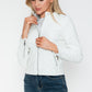 Snobbish PU Leather Zip Up Jacket with Pockets