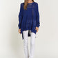 Davi & Dani Openwork Side Slit Drop Shoulder Knit Cover Up