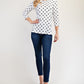 Celeste Full Size Polka Dot Round Neck Three-Quarter Sleeve T-Shirt