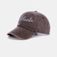 Zenana Washed ATLANTA Embroidered Baseball Cap