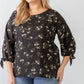 Zenobia Plus Size Floral Round Neck Blouse