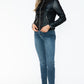 Snobbish PU Leather Zip Up Jacket with Pockets