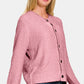 Zenana Button Down Long Sleeve Sweater Cardigan