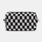 Zenana Checkered Pattern Knitted Cosmetic Pouch