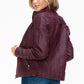 YMI Faux Layered Double-Zipper Jacket with Fuzzy Hood