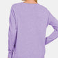 Zenana Front Seam Round Neck Sweater