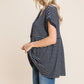 Cotton Bleu by Nu Label Striped Button Front Baby Doll Top
