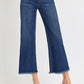 RISEN Full Size Raw Hem Cropped Wide Leg Jeans