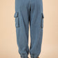 VERY J Washed Drawstring Jogger Cargo Jeans