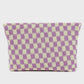 Zenana Checkered Makeup Clutch Bag