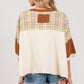 SAGE + FIG Round Neck Plaid Star Patch T-Shirt