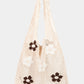Fame Flower Pattern Knitted Tote Bag