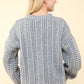 VERY J Two Tone Long Sleeve Sweater