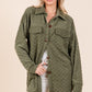 BOMBOM Checkered Button Down Dropped Shoulder Shacket