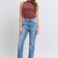 Judy Blue Full Size Raw Hem High Rise Bootcut Jeans