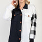 Celeste Full Size Plaid Contrast Button Up Shacket