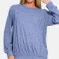 Zenana Full Size Melange Round Neck Top