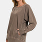 Zenana Round Neck Long Sleeve Sweatshirt