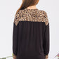 Celeste Full Size Leopard Round Neck Dropped Shoulder T-Shirt