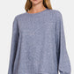 Zenana Hacci Round Neck Long Sleeve T-Shirt