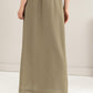 HYFVE Drawstring Washed Linen Maxi Skirt