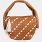 Fame Tassel Detail Weave Semi Circle Bag
