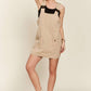 ADORA Adjustable Wide Strap Square Neck Overall Dress