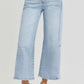 RISEN Full Size High Rise Seamed Detail Wide Leg Crop Jeans