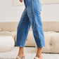 Judy Blue Full Size Braid Side Detail Wide Leg Jeans