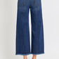 RISEN Full Size Raw Hem Cropped Wide Leg Jeans