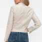 Snobbish PU Leather Zip Up Jacket with Pockets