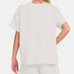 Zenana Rib Short Sleeve T-Shirt and Shorts Set