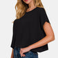 Zenana Round Neck Short Sleeve Crop T-Shirt