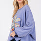 SAGE + FIG Flower Patch Dropped Shoulder Oversize Top