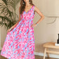 ADORA Abstract Floral V-Neck Maxi Dress