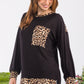 Celeste Full Size Leopard Round Neck Dropped Shoulder T-Shirt