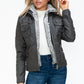 YMI Removable Faux Layered Multi-Pocket Jacket with Fuzzy Hood