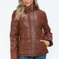 YMI Pocketed Zip Up Turtleneck Puffer Jacket