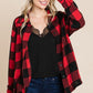 Super Lady Plaid Button Up Long Sleeve Shirt