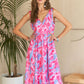ADORA Abstract Floral V-Neck Maxi Dress