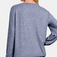 Zenana Hacci Round Neck Long Sleeve T-Shirt