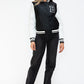 Love Me Now PU Leather Contrast Snap Down Bomber Jacket