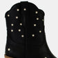 Beast Fashion Faux Leather Star-Shaped Cutouts Point Toe Boots