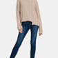 Zenana Asymmetric Hem Drop Shoulder Sweater