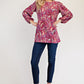 Celeste Full Size Paisley Round Neck Balloon Sleeve Top