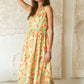 ADORA Abstract Floral V-Neck Maxi Dress